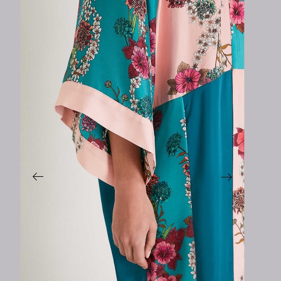 SANDRO  Floral-print silk-satin robe - Picture 4 of 8